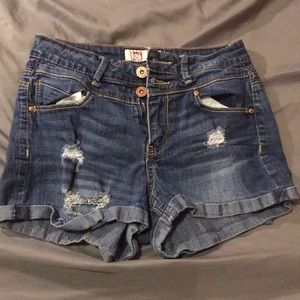 Blue jean shorts